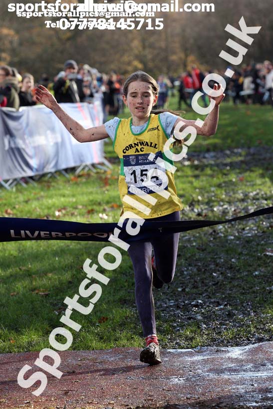 Girls under-13s 2017 British Athletics Liverpool Cross Challenge, Sefton Park, Liverpool. Photo:  David T. Hewitson/Sports for All Pics